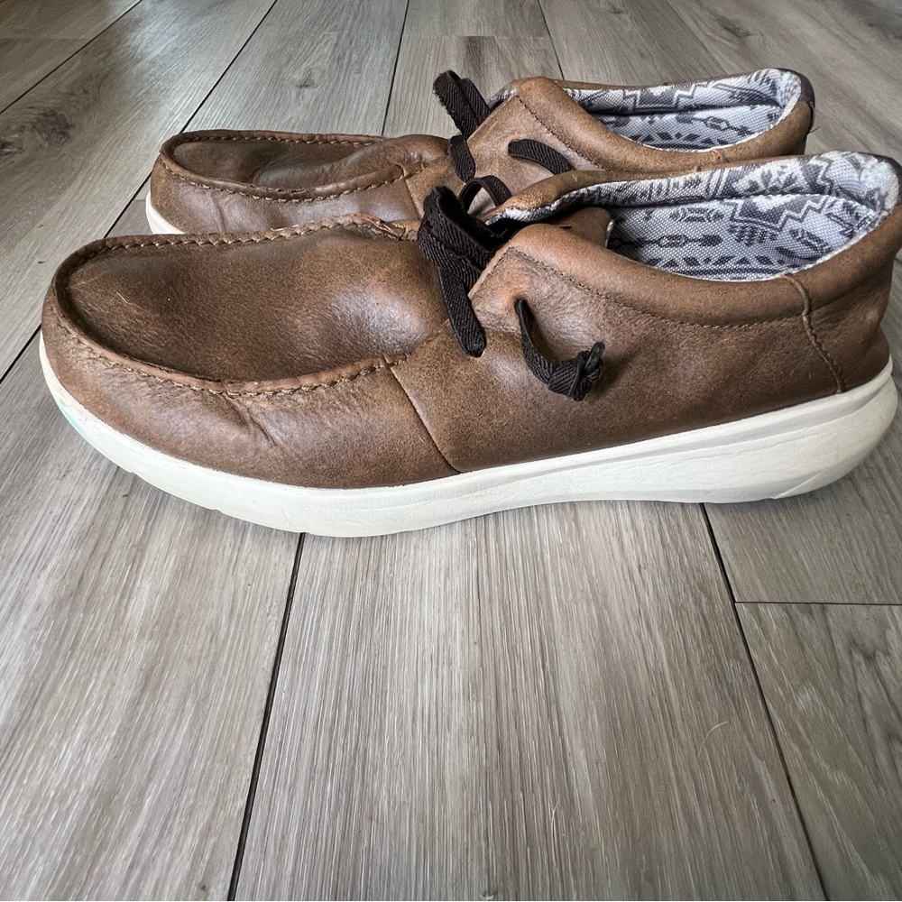 Ariat Hilo Leather Mesh Slip On Shoes Brown Mens 11.5